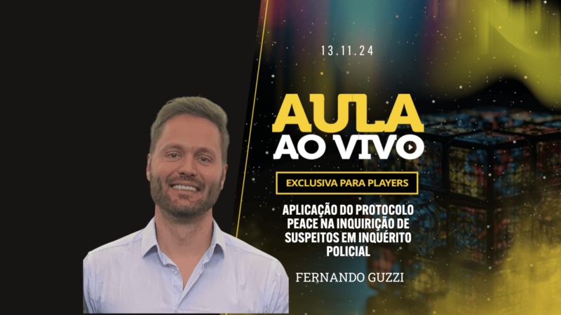 Banner-aplicação do protocolo PEACE na inquirição de suspeitos em inquérito policial