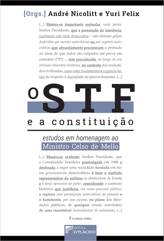 O STF e a Constituição: Estudos em Homenagem ao Ministro Celso de Mello Capa comum 15 outubro 2020