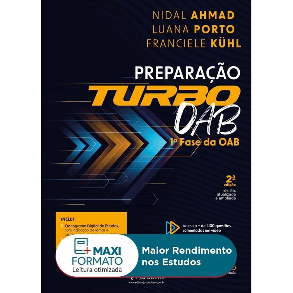 Preparação Turbo 1ª Fase da OAB Capa comum 25 agosto 2023