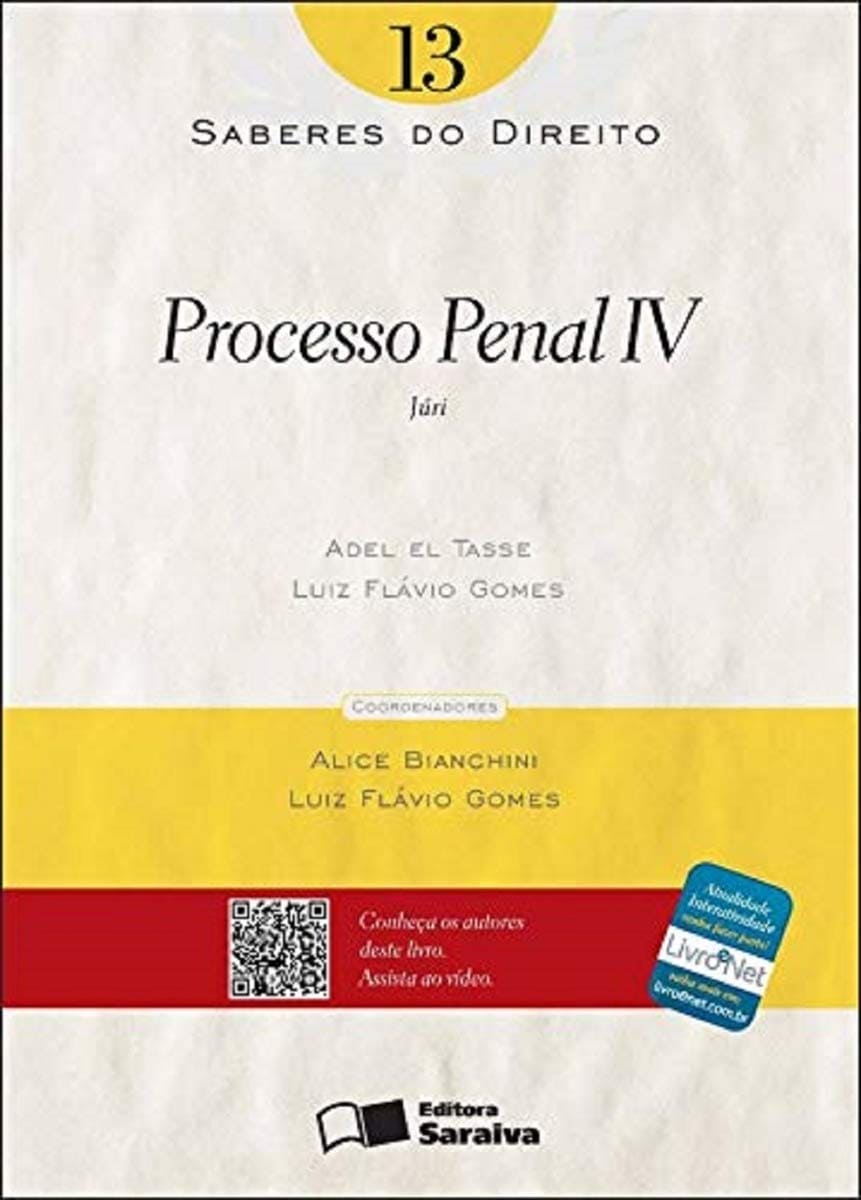 Saberes do direito 13: Processo penal IV - 1ª edição de 2012: Júri Capa comum 29 novembro 2012