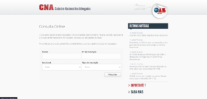 Consulta Cadastro Nacional dos Advogados (CNA)