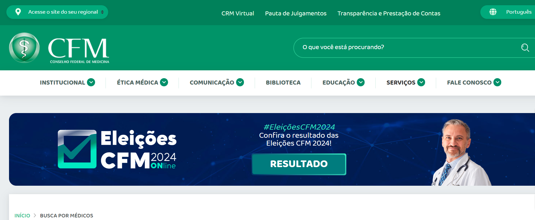 Consulta Conselho Federal de Medicina (CFM)