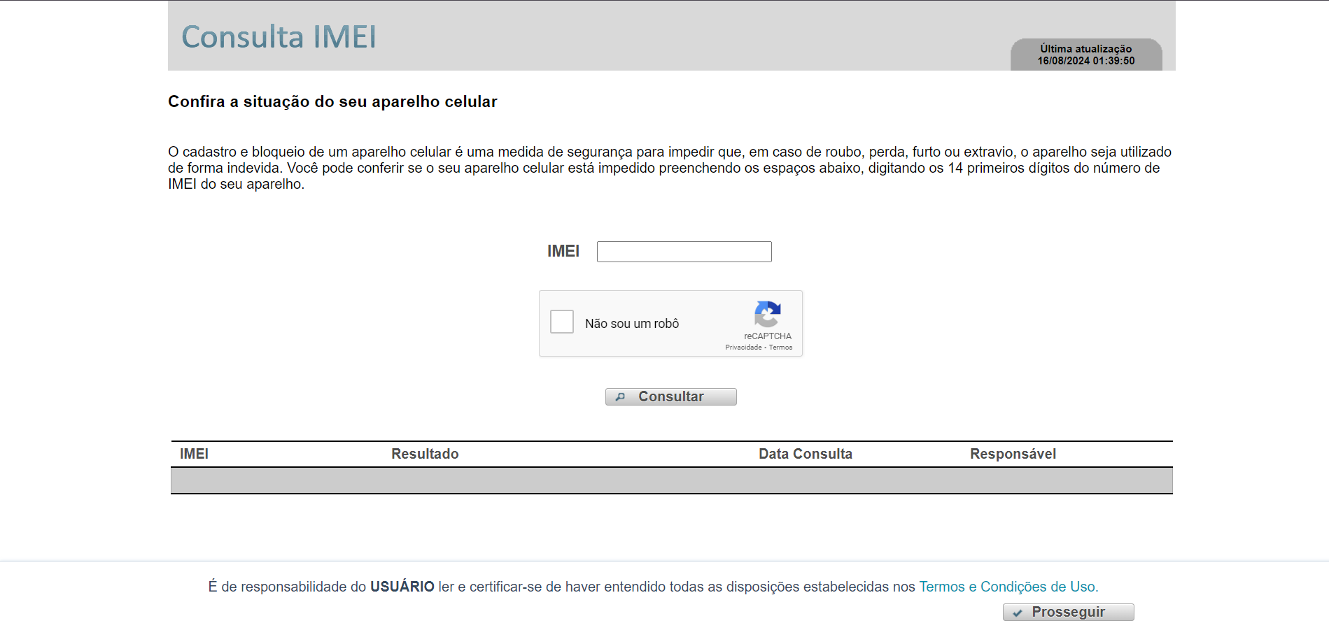 IMEI/Legalidade do Aparelho