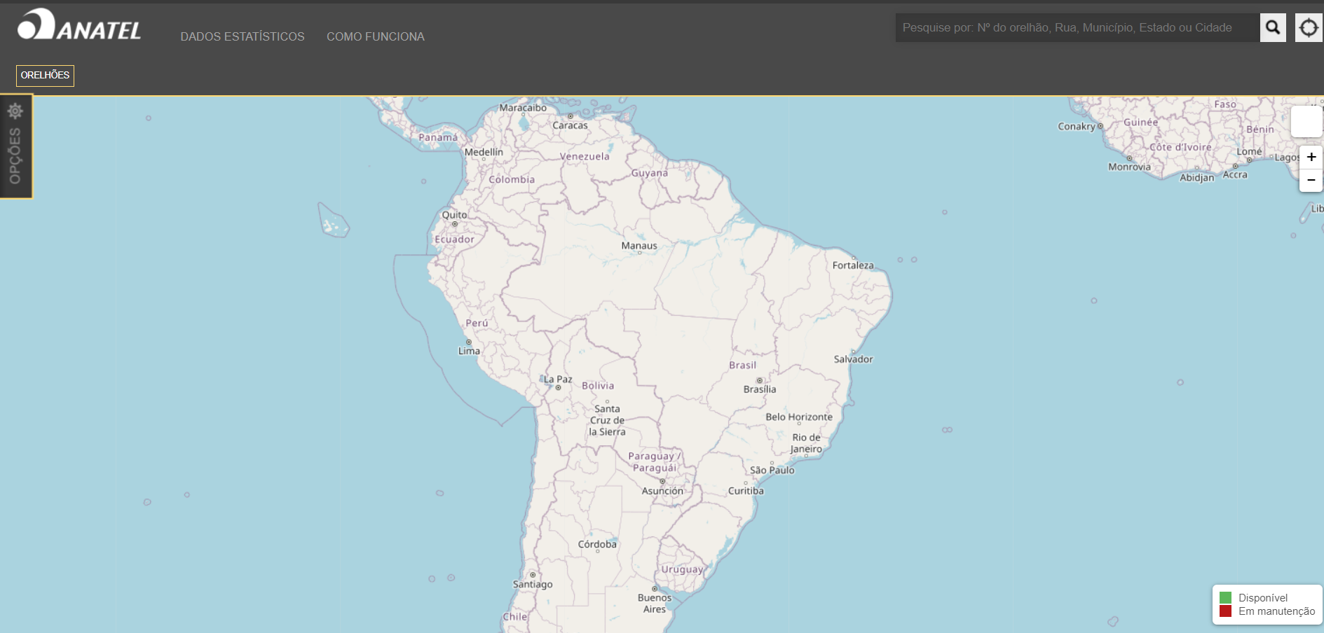 Base De Orelhão X Mapa