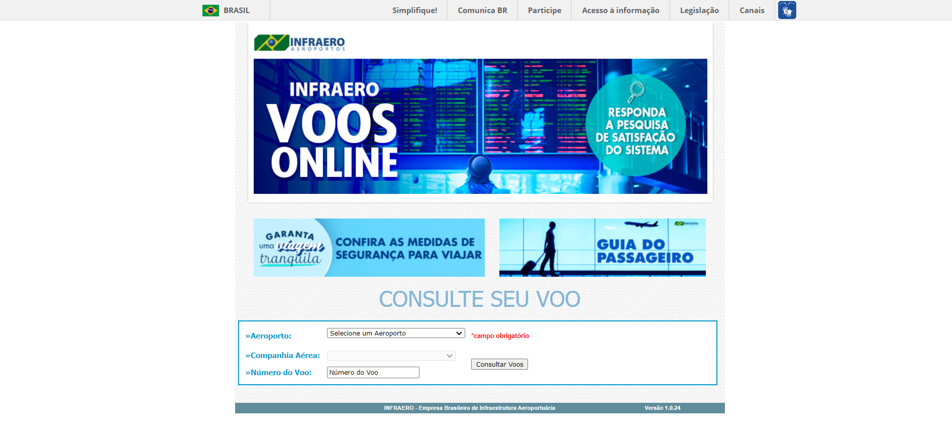 Consulta de Vôos via Infraero