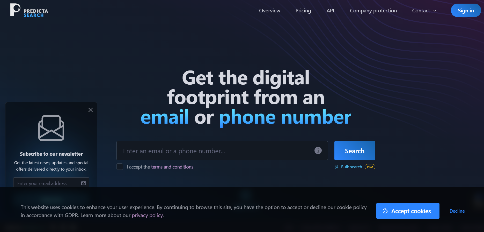 Informações sobre um endereço de e-mail