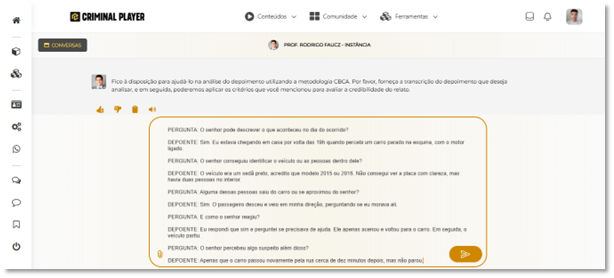 Print do botão Analisar com realce