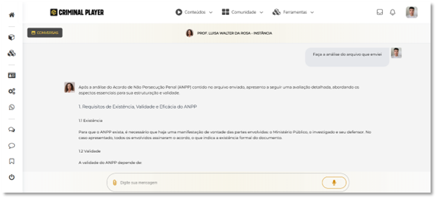 Print do botão Analisar com realce