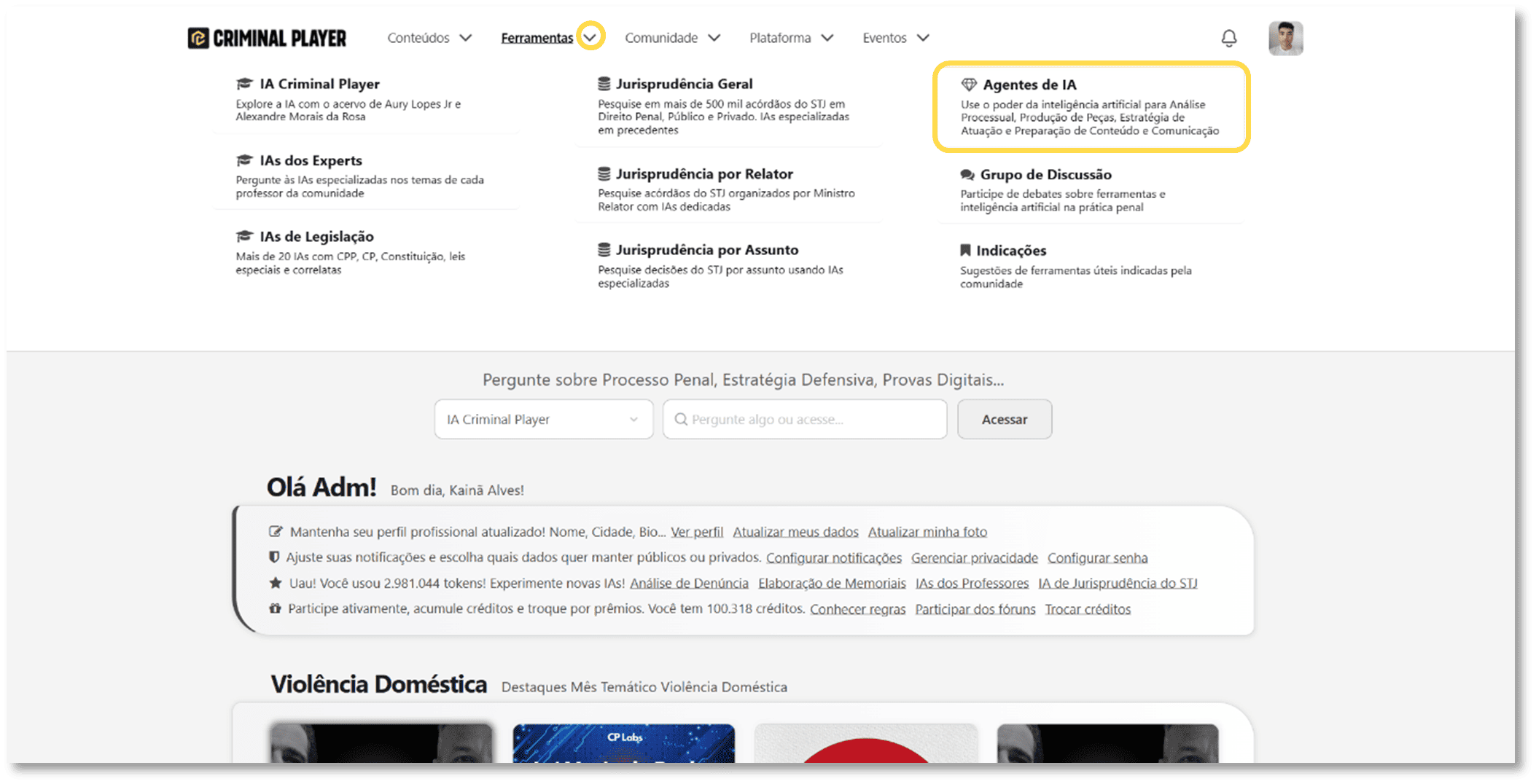 Print da página da ferramenta com destaque no botão Elaborar Memoriais!